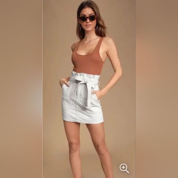 Free People Splendor in The Grass Skirt, Oatmeal, Off White Size 2 - Picture 1 of 14